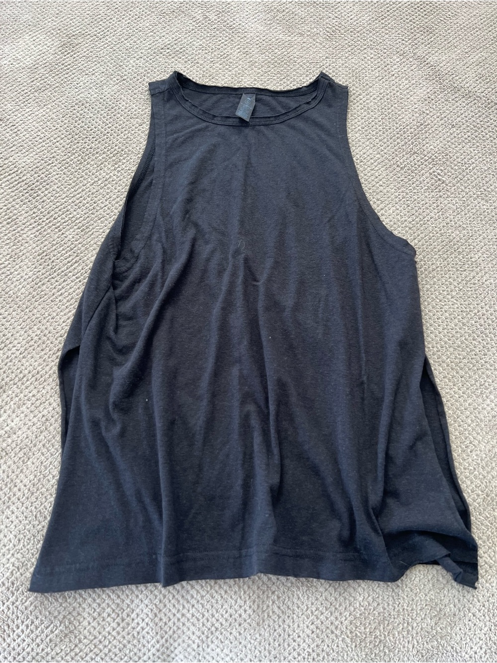 Vitality Women’s Black Sleeveless Tank Top slit sides